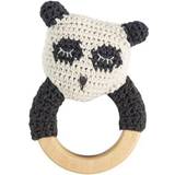 Tyggelegetøj Rangler Sebra Hæklet Rangle Panda på træ Ring