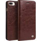 Qialino Blå Mobiltilbehør Qialino Classic Leather Wallet Case (iPhone 7)