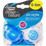 Tommee Tippee Silikone Sutter & Bidelegetøj Tommee Tippee Closer to Nature Air Style Soother 0-6m 2-pack