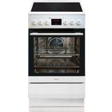 Elektriske ovne - Hurtigopvarmningsfunktion ovn Glaskeramiske komfurer Gram CC 55550 Hvid