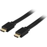 HDMI-kabler Deltaco Gold Flat HDMI - HDMI High Speed with Ethernet 1m