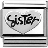 Nomination Smykker Nomination Composable Classic Link Sister Heart Charm - Silver/Black