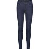 32 - Dame Jeans Vero Moda Slim Fit Medium Waist Jeans - Blue/Dark Blue Denim