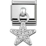 Nomination Composable Classic Link Silver Pendant Star Stainless Steel/Sterling Silver Charm Cubic Zirconia (331800 05)