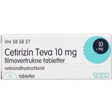 Teva Håndkøbsmedicin Cetirizin Teva 10mg 10 stk Tablet