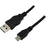 LogiLink Skærmet - USB-kabel Kabler LogiLink USB A - USB Micro-B 2.0 1.8m