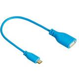 Grøn - Han – Hun - USB-kabel Kabler Hama Flexi-Slim USB A-USB Micro-B OTG 2.0 0.2m