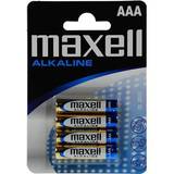 Maxell Batterier - Engangsbatterier Batterier & Opladere Maxell AAA Alkaline Blister 4-pack