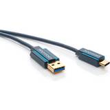 Blå - Guld - USB-kabel Kabler ClickTronic Casual USB A - USB C 3.0 0.5m