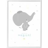 A Little Lovely Company Indretningsdetaljer Børneværelse A Little Lovely Company Elephant Plakat 50x70cm