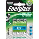 Batterier - Genopladelige standardbatterier - Sølv Batterier & Opladere Energizer AAA Accu Recharge Extreme 4-pack