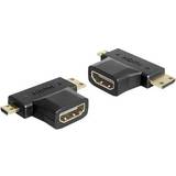 High Speed with Ethernet (4K) - Kabeladaptere Kabler DeLock HDMI - Mini HDMI/Micro HDMI Adapter M-F