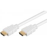 HDMI-kabler - Han - Han - Hvid Goobay HDMI - HDMI High Speed with Ethernet 0.5m