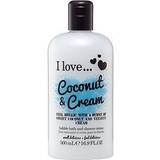 I love... Bade- & Bruseprodukter I love... Coconut & Cream Bubble Bath & Shower Crème 500ml