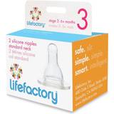 Lifefactory Silikone Sutteflasker & Service Lifefactory Nipples Stage 3 6m+ 2-pack