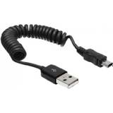2.0 - Spiral Kabler DeLock Coiled USB A-USB Mini-B 2.0 0.6m