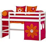 Blomster - Orange Tekstiler HoppeKids Flower Power Curtain for Halfhigh Bed or Bunkbed 70x160cm