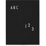 Grå - Polyester Brugskunst Design Letters Letter Board A4 Opslagstavle 21x29.7cm