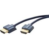 Blå - HDMI-kabler - Standard HDMI-standard HDMI ClickTronic Casual Ultraslim HDMI - HDMI High Speed with Ethernet 1.5m