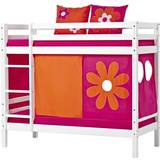 Blomster - Orange Tekstiler HoppeKids Flower Power Curtian for Halfhigh Bed 70x190cm