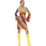 Damer - Orange Dragter & Tøj Smiffys Regnbue Hippie Kostume