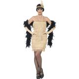 Guld Dragter & Tøj Smiffys Flapper Costume Gold with Short Dress