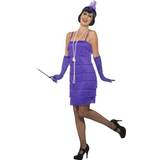 20'erne Dragter & Tøj Kostumer Smiffys Flapper Costume Purple with Short Dress