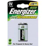 Batterier - Genopladelige standardbatterier - NiMH Batterier & Opladere Energizer 9V Rechargeable Batteries