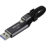 PNY 64 GB USB Stik PNY Duo-Link 64GB USB 3.0 Type-A/Apple Lightning