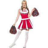 Smiffys Cheerleader Kostume Med Pom Pom