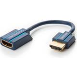 Blå - HDMI-kabler - Han – Hun ClickTronic HDMI-HDMI M-F 0.1m