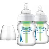 Brun - Glas Babyudstyr Dr. Brown's Options Wide Neck Sutteflaske 150ml 2-pk