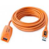 3,0 - Orange Kabler Tether Tools USB A - USB A 3.0 M-F 4.9m