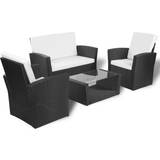 VidaXL Polyrattan Loungesæt vidaXL 42642 Loungesæt, 1 borde inkl. 2 stole & 1 sofaer