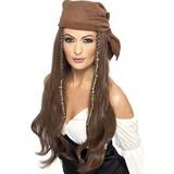 Pirater Parykker Smiffys Pirate Wig Brown
