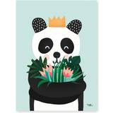 Michelle Carlslund Grøn Indretningsdetaljer Michelle Carlslund Panda Plakat 50x70cm