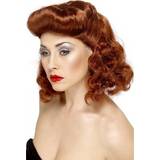 40'erne Parykker Smiffys Pin Up Girl Wig Auburn