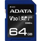 A-Data U3 Hukommelseskort A-Data Premier Pro SDXC Class 10 UHS-l V30 95/60MB/s 64GB