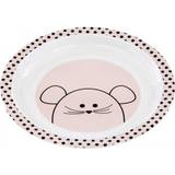 Lässig Pink Sutteflasker & Service Lässig Kids Plate Melamine Little Chums Mouse