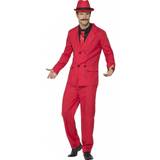 40'erne Udklædningstøj Smiffys Zoot Suit Rød Kostume