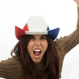 Hovedbeklædninger Kostumer Th3 Party Cowboyhatt med Fransk Flagga