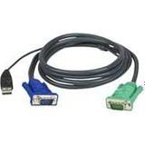 Aten USB-kabel Kabler Aten KVM VGA/USB A-VGA 1.8m