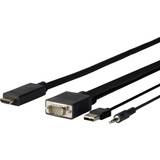VivoLink Kabeladaptere - Sort Kabler VivoLink HDMI-VGA/3.5mm/USB A 1m
