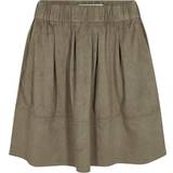 Minimum Dame - Grøn Tøj Minimum Kia Short Skirt - Dusty Olive
