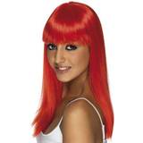 Rød Parykker Kostumer Smiffys Glamourama Wig Neon Red