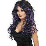 Spøgelser Parykker Smiffys Gothic Bride Wig Black & Purple