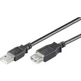 Guld - USB-kabel Kabler MicroConnect USB A - USB A M-F 2.0 5m