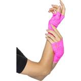 Handsker Tilbehør Kostumer Smiffys 80's Fingerless Lace Gloves Neon Pink