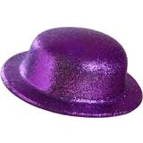 Lilla Hatte Kostumer Widmann Glitter Bowler Hat Purple