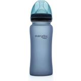 Everyday Baby Blå Sutteflasker & Service Everyday Baby Glass Baby Bottle with Heat Indicator 300ml